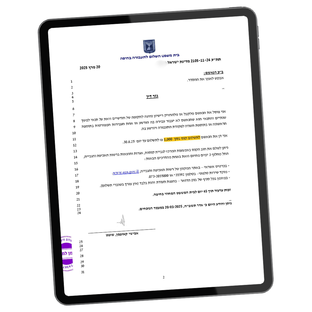פסק דין